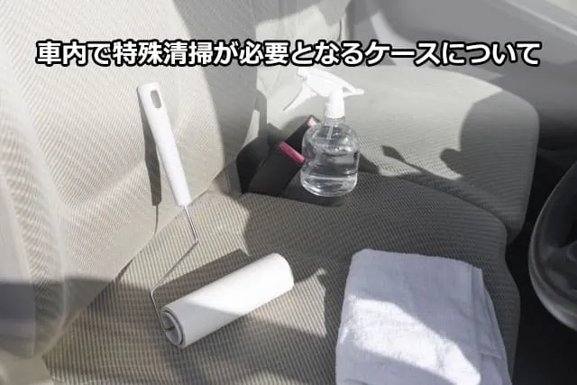 車内で特殊清掃が必要となるケースについて