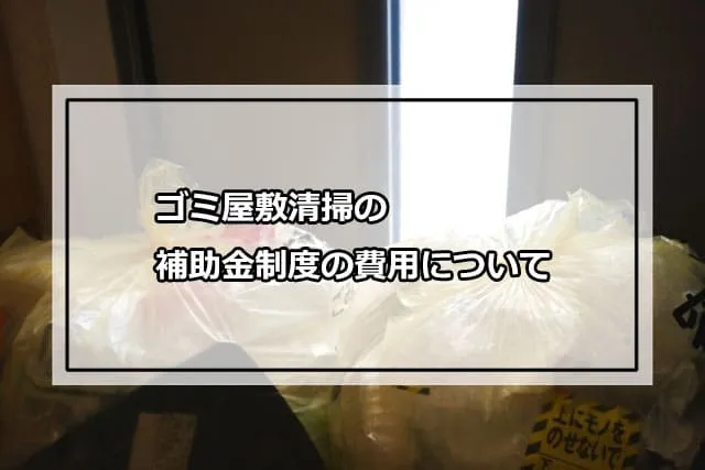 ゴミ屋敷清掃の補助金制度の費用について