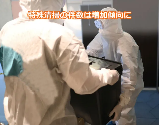 特殊清掃の件数は増加傾向に