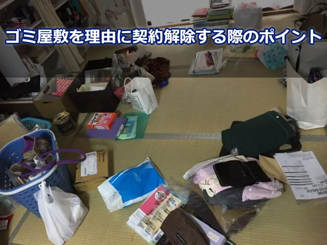 ゴミ屋敷を理由に契約解除する際のポイント