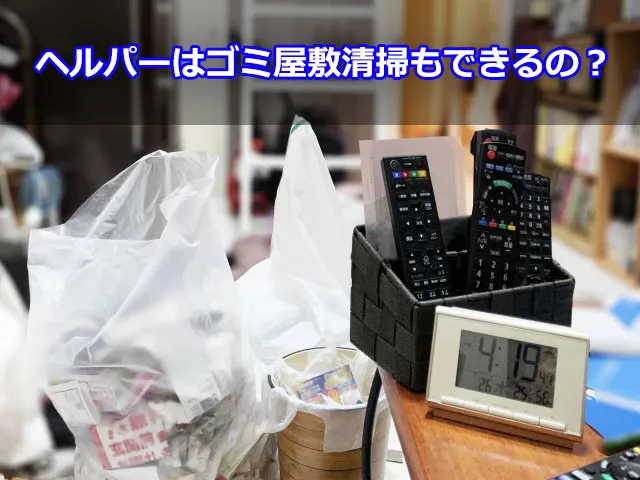 ヘルパーはゴミ屋敷清掃もできるの？